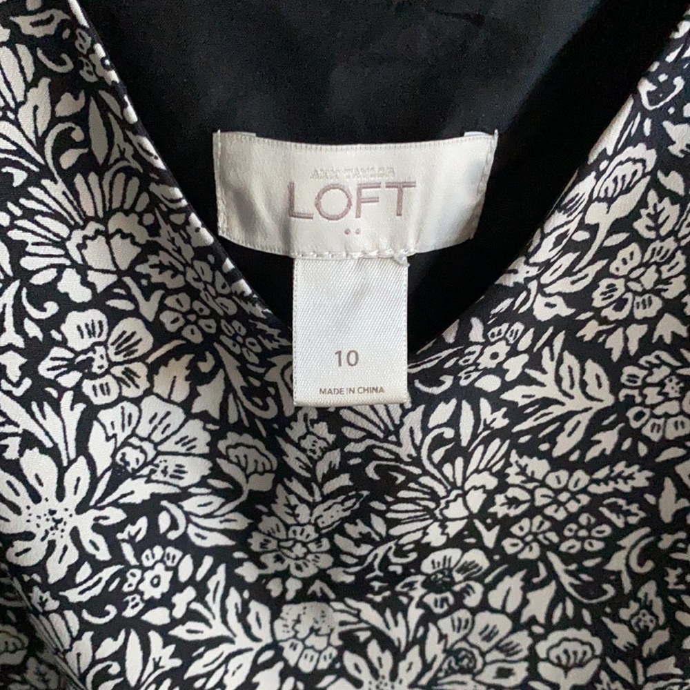 Loft bundle of 3 dresses size 10, LP, and medium. Sleeveless floral print. - Picture 6 of 7